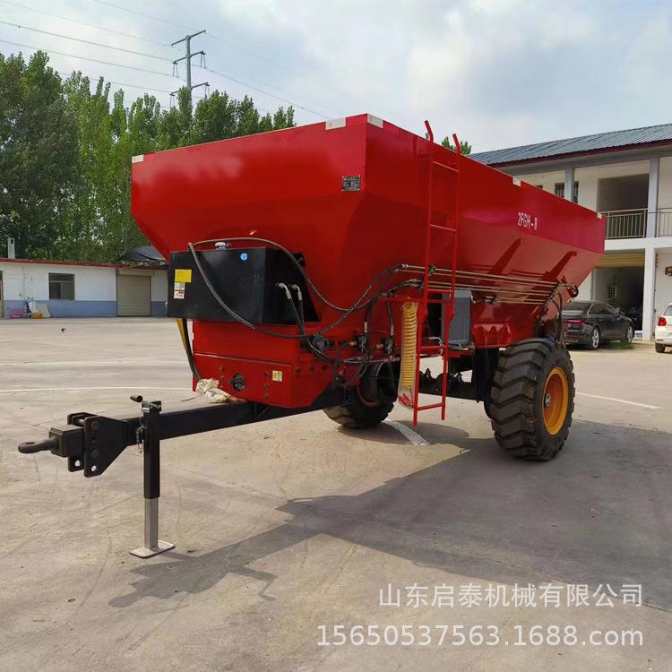 大型农用撒肥机 多用途抛洒车撒肥量可调 四轮牵引式液压扬粪车