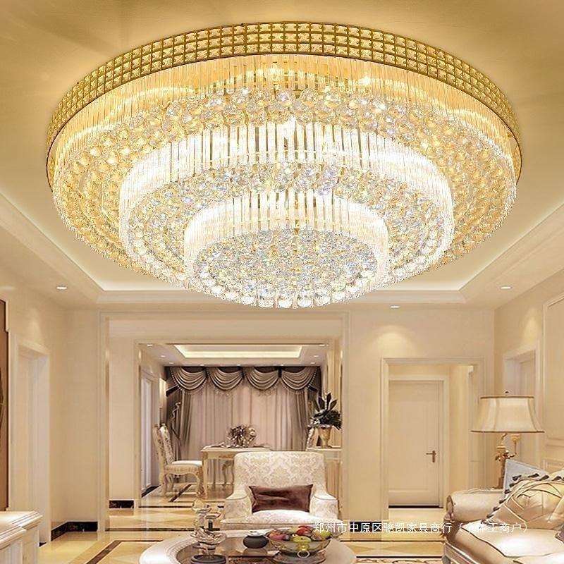 酒店水晶灯大厅客厅吸顶灯 LED大气圆形欧式KTV灯具餐厅灯卧室灯