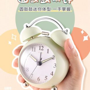 北欧风格迷你小闹钟表女生可爱卧室简约桌面小型大音量学生用高中