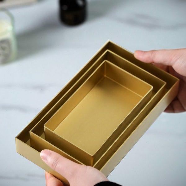 一纪家居黄铜收纳盒铜盒子长方形金属金色铜盘托盘客厅玄关置物盘,家居饰品,饰品盒,淘宝优惠券,粉丝福利购,淘宝优惠卷