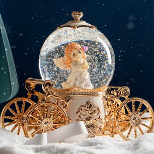 鸟之诗水晶球摆件儿童音乐盒公主女孩生日礼物七夕高级旋转八音盒