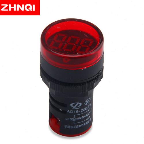 AD16型迷你数显电压表交流电60V-500V通用数显表指示灯孔径22mm