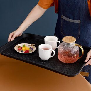 厨房置物架餐具托盘塑料盘子茶盘快餐盘饭店端菜盘水杯碗筷收纳盘