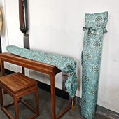 古琴盖布遮灰布防尘布立体感强 琴包 织锦蓝莲花系列 古琴琴囊