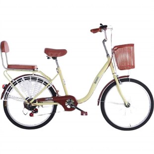 凤凰牌复古学生轻便成人女式 单车通勤自行车实心胎全轴承2224英