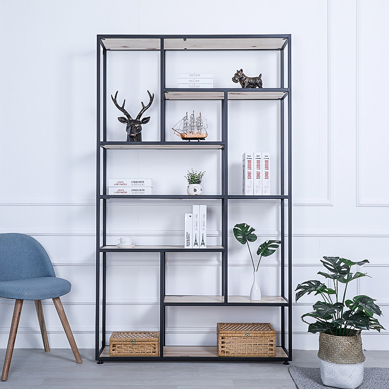 铁艺书架玄关隔断置物架展示架陈列架创意货架子多功能自由组合