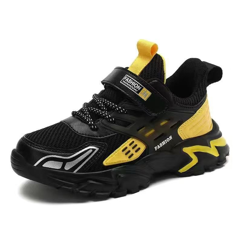 男童鞋10-15岁春秋季新款皮面轻便软底儿童学生轻便跑步运动鞋子