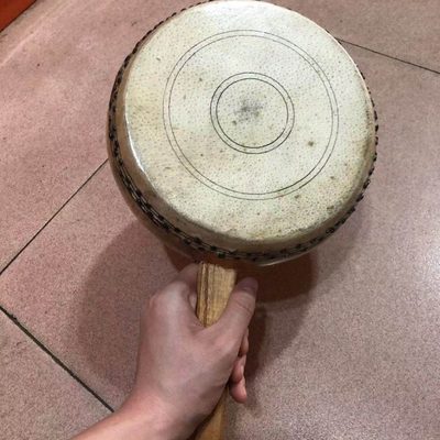 5.5寸手把鼓竹丁鼓 6.5寸皮把鼓 五寸半手鼓竹钉鼓湖南宁乡高音鼓