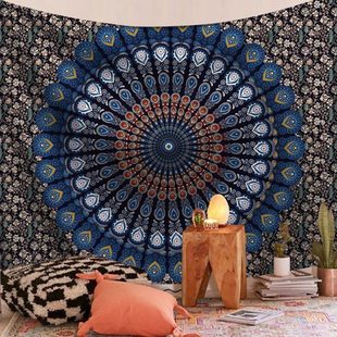 北欧壁毯曼陀罗图腾挂毯床头卧室宿舍背景布遮挡墙布装饰挂毯挂布