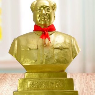 摆件毛泽工艺品装饰品礼品玄关电视柜家居酒柜复古红色工艺品