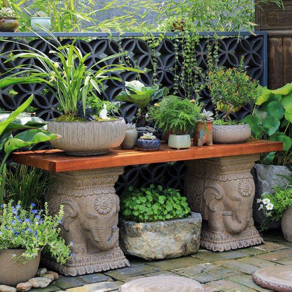 户外人造石墩摆件中式庭院花园布置装饰造景大象实木花架花盆底座,家居饰品,户外/庭院摆件,淘宝优惠券,粉丝福利购,淘宝优惠卷