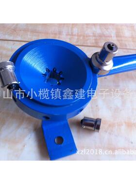 LED灯B15BA9/B22E26灯头打点打凹压铆治具锁紧机器