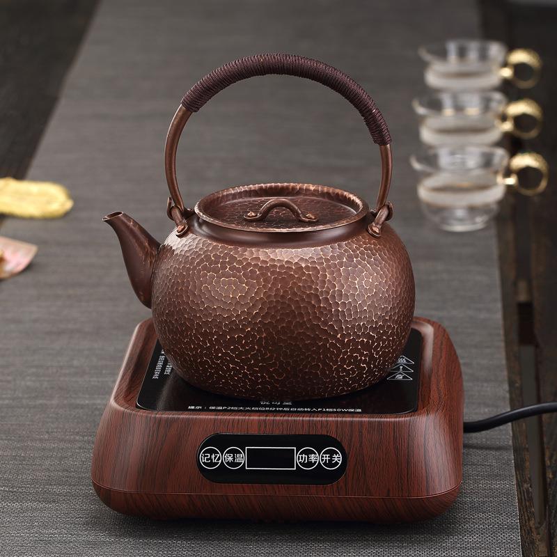 纯紫铜烧水壶家用铜壶沏茶壶手工泡茶壶电陶炉煮茶器茶具套装