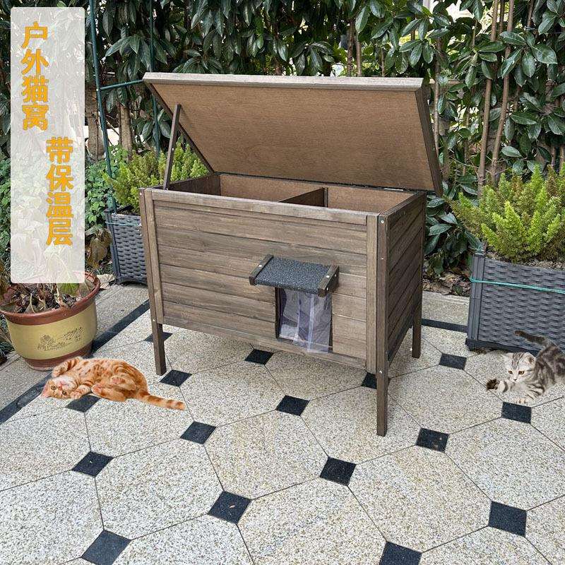 户外保温猫笼防风猫窝防寒保暖猫舍室外猫屋大型防雨防晒大猫别墅