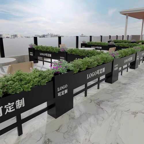 城市道路景观花箱组合镀锌板成品露台花园长方形金属户外庭院围栏