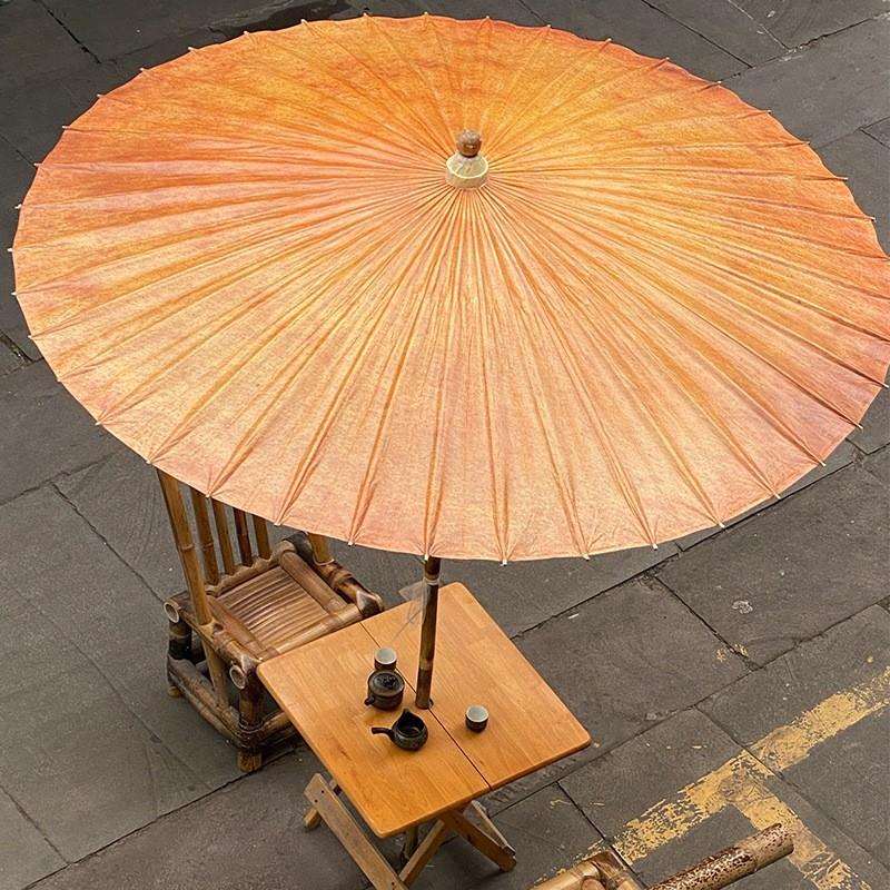 大网红围炉煮茶复古伞中式油纸伞户外防雨遮阳古风庭院伞大油纸伞