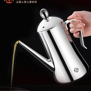 缔尚304不锈钢油壶大容量装油罐厨房用品家用欧式油瓶酱油醋