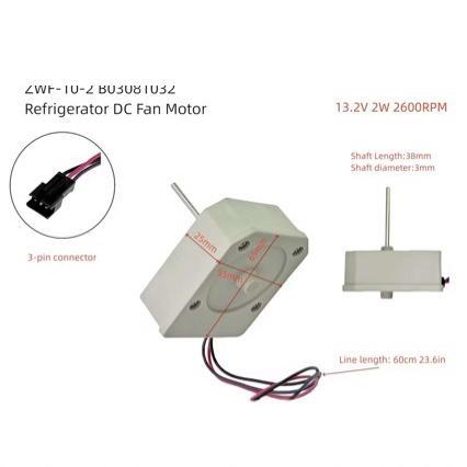 适用于 双门冰箱风扇电机ZWF-10-2 B03081032冰箱直流风机