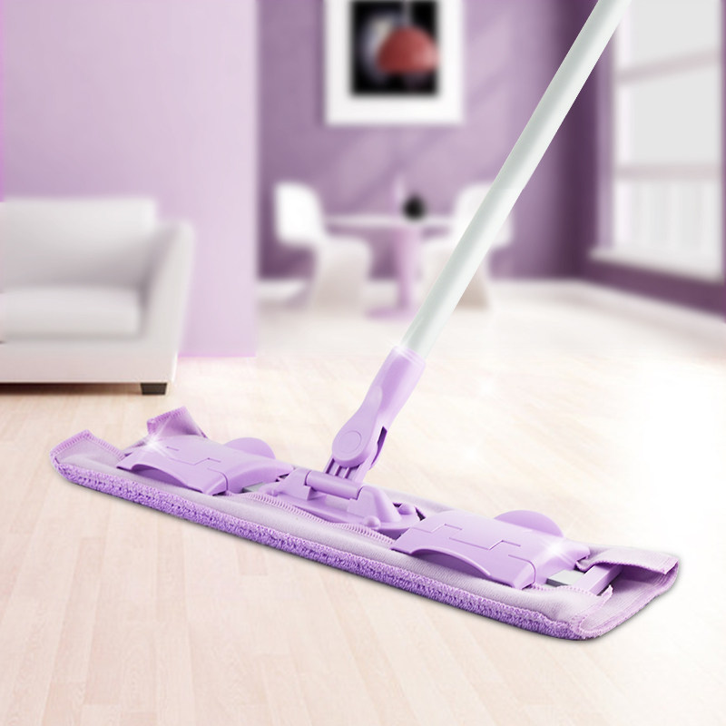 妙洁平板拖把 夹布拖把地拖 木地板平拖一拖多用可夹毛巾