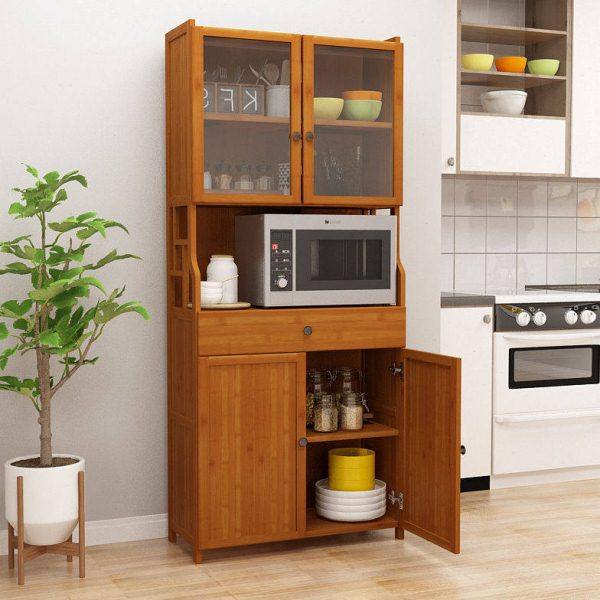 厨房置物架落地式收纳架多功能多层家用微波炉烤箱碗碟柜子储物架,厨房/烹饪用具,微波炉置物架,淘宝优惠券,粉丝福利购,淘宝优惠卷