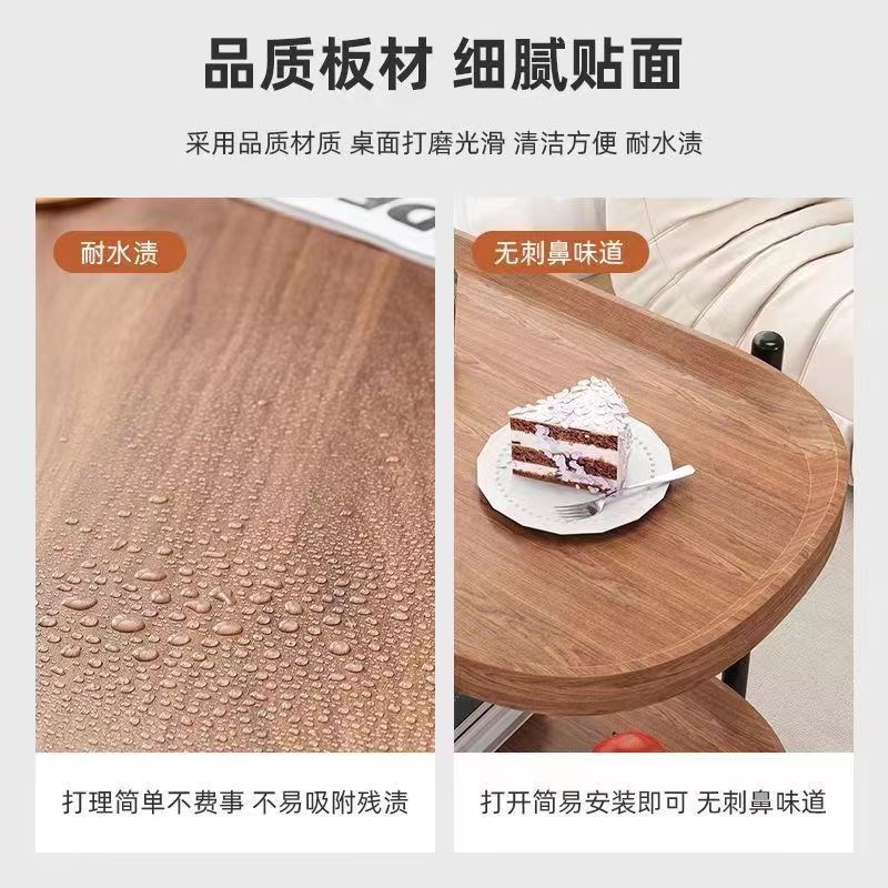 卧室厨房置物架带轮边几多层复古小推车收纳架可移动家用客厅边几