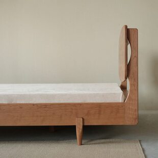 度仓 原创全实木双人床黑胡桃樱桃柚木北欧复古日式1.5米无甲醛床