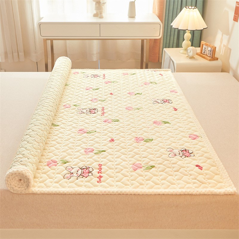 牛奶绒床笠床垫软垫家用冬季加厚垫被褥子保暖床褥垫毯子铺底床单