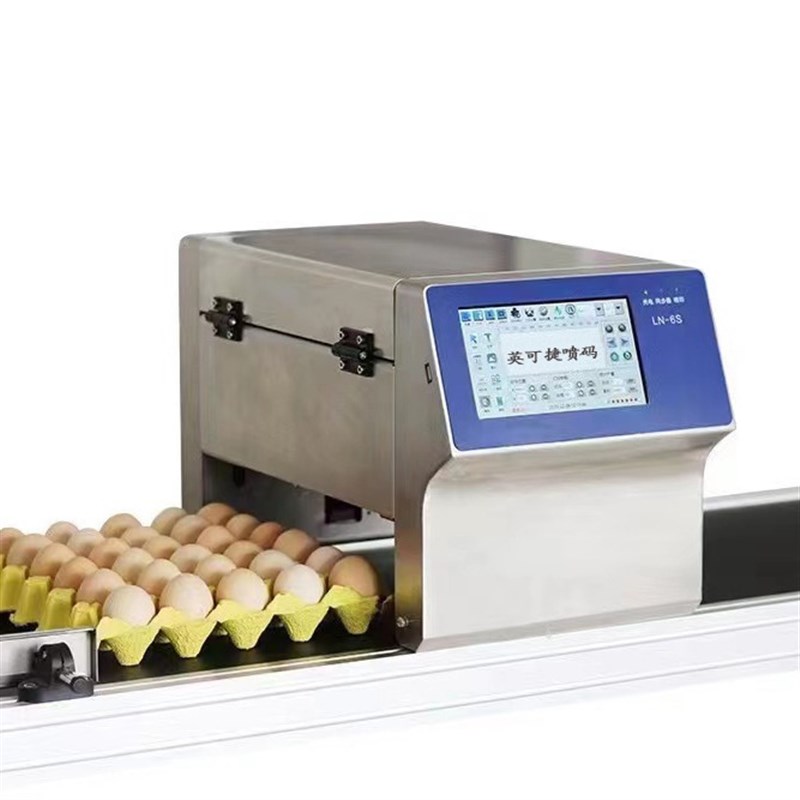 六头鸡蛋喷码机  整托鸡蛋生产日期打码机 六头土鸡蛋商标喷码机