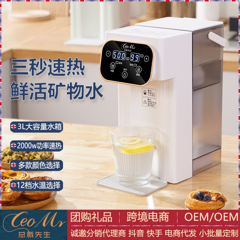 即热式饮水机家用3秒热水台式饮水机一件起批电烧水壶冲奶泡茶3L