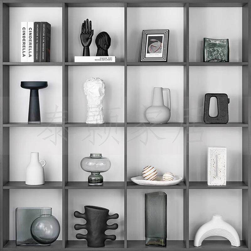 现代简约展示摆件样板间展厅售楼电视柜书房玄关书柜装饰饰品