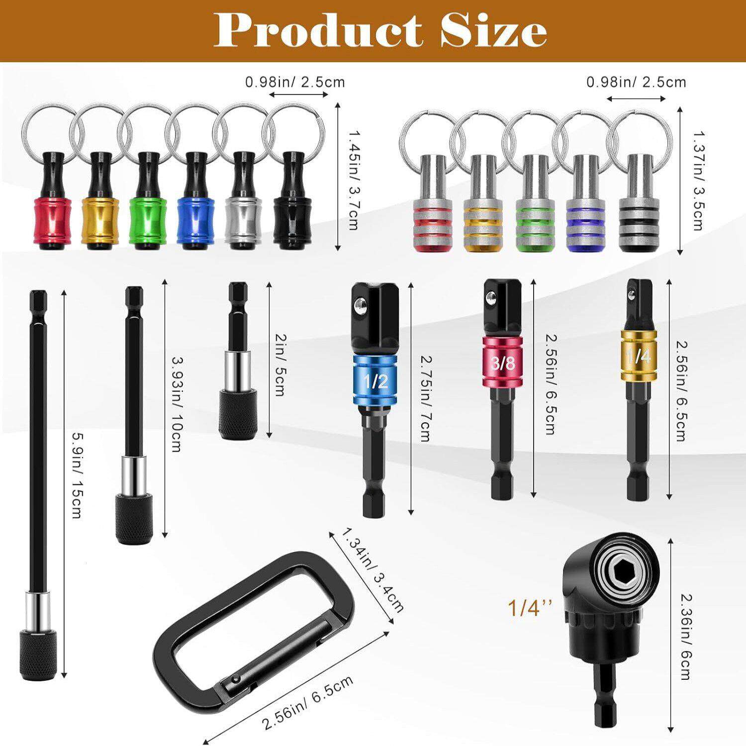 头钻头夹酷炫工具套装，含钻头夹头匙扣钥冲击钻套筒000123转换套