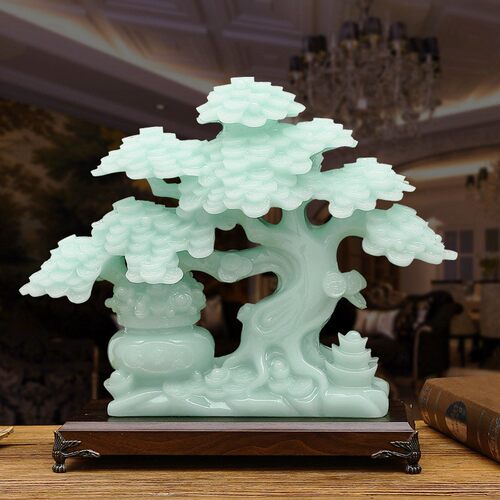 发财树招财摆件聚宝盆办公室店铺客厅电视酒柜装饰品开业礼品