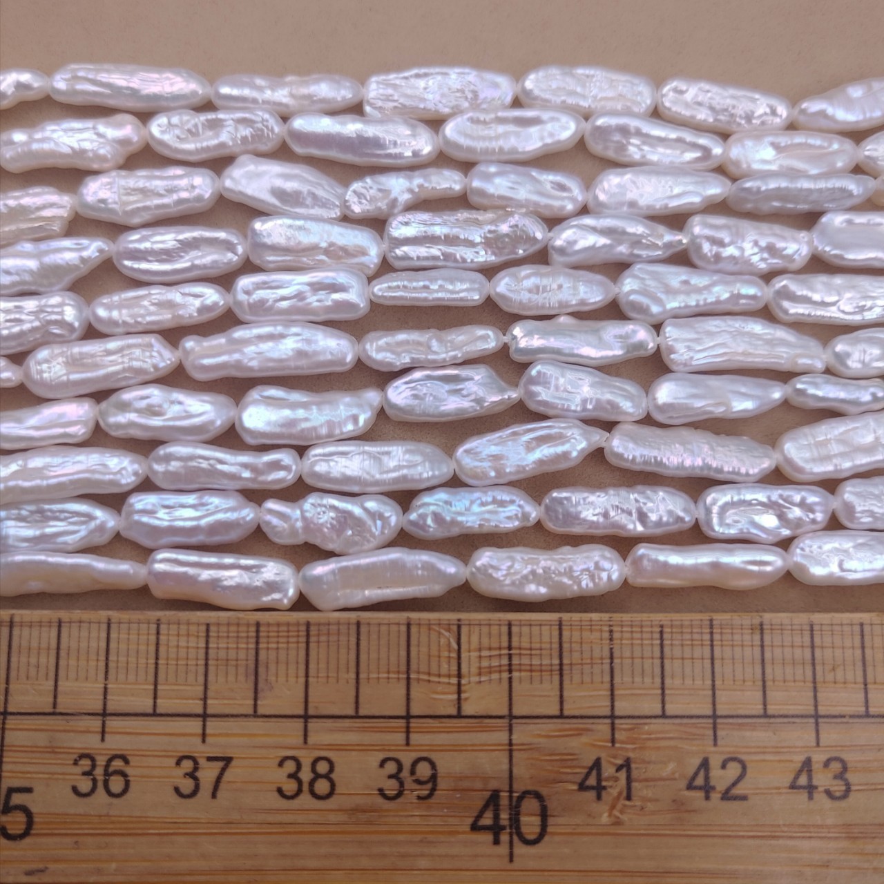 细琵琶珠巴洛克异形牙签竖孔天然淡水珍珠diy半成品配件材料