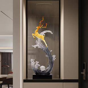 风生水起入户玄关摆件轻奢高档客厅电视柜办公室年年有余锦鲤装饰