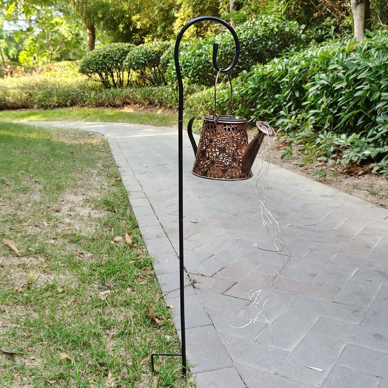 户外草坪花园庭院别墅景观创意太阳能水壶氛围灯摆件镂空装饰