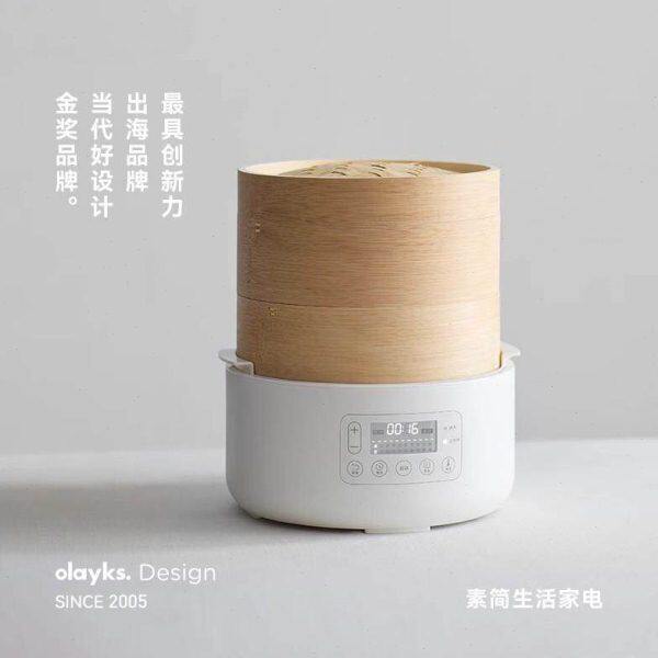 OLAYKS欧莱克竹笼电蒸锅家用多功能预约蒸煮小笼包馒头包子早餐机