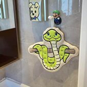 可爱小蛇卡通擦手巾可挂加厚吸水不掉毛擦手布厨房卫生间儿童毛巾