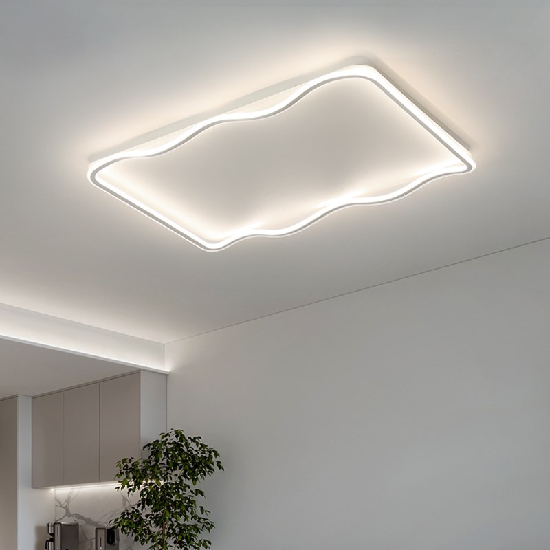 2024新款e客厅吸顶灯大灯北欧现代简约大气主灯长方形极简智能灯