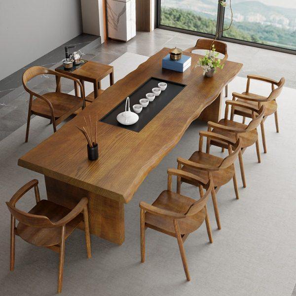 新中式实木茶桌全套原木公室会客接待泡茶桌椅现简约大板茶台,商业/办公家具,茶台/茶桌,淘宝优惠券,粉丝福利购,淘宝优惠卷