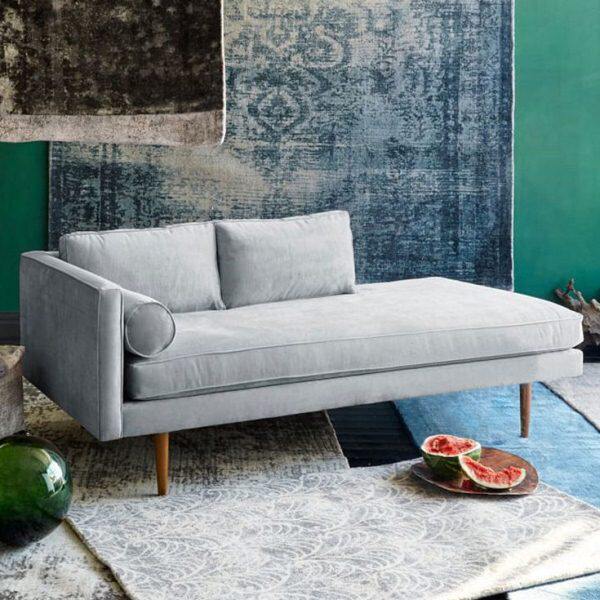 北欧布艺沙发简约现代小户型客厅样板房公寓懒人休闲贵妃椅美人榻