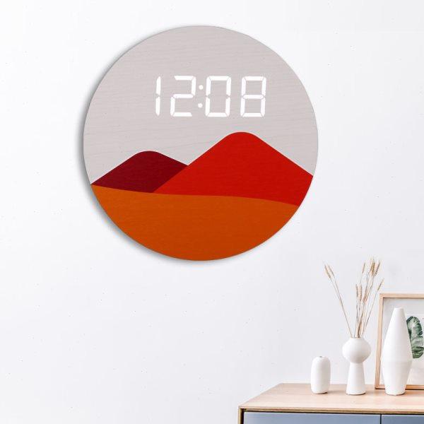 木质感创意挂钟夜光静音客厅办公时钟数字表厨房卧室座钟台钟墙面,家居饰品,挂钟,淘宝优惠券,粉丝福利购,淘宝优惠卷