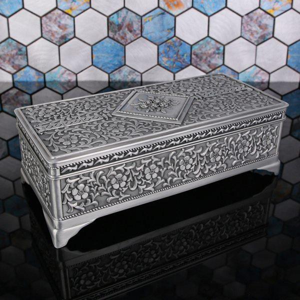 法式复古公主轻奢高级感精致首饰收纳盒毛绒布客厅桌面电视柜摆件,收纳整理,首饰盒,淘宝优惠券,粉丝福利购,淘宝优惠卷