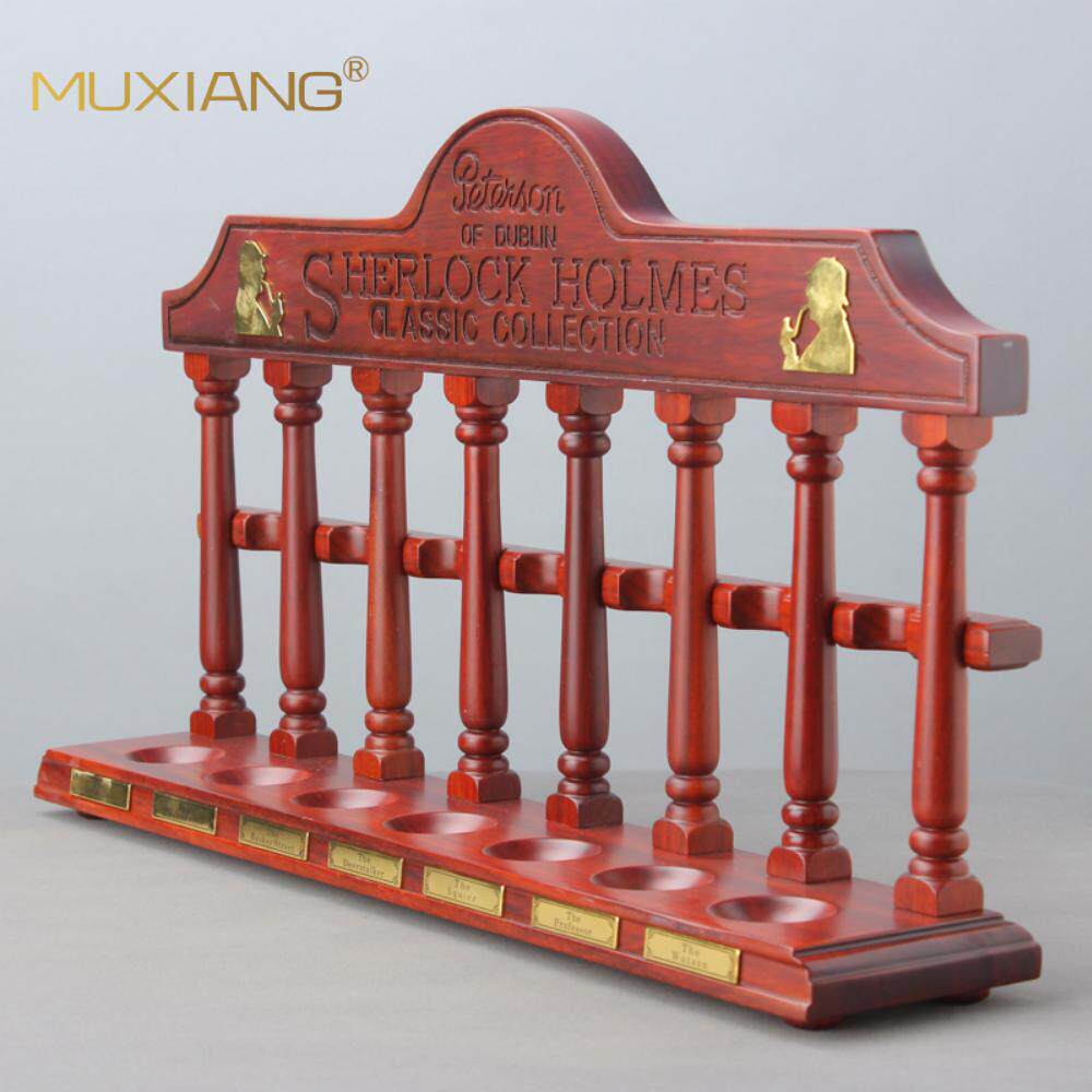 Peterson彼得森进口实木烟斗架7位花梨木烟斗展示架子烟斗配件