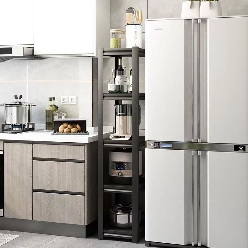 夹缝厨房置d物架落地多层微波炉架收纳架子多功能烤箱锅架储物货