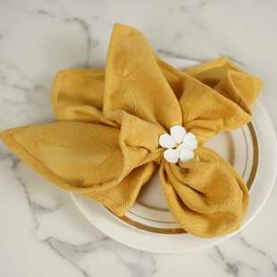 梦中情人餐巾餐扣环北欧式酒店西方巾口布折花高档轻奢餐厅装饰布