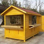 户外防腐庭院售货亭移动木房木质简易美食街花园小木屋设备房定制