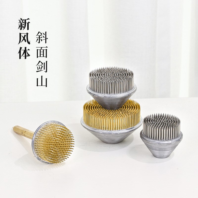 进口新风体剑山插花器插花器皿底座针中式日式材料固定神器工具