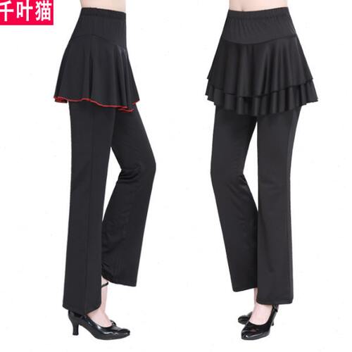 广场舞服装新款牛奶丝裙裤女练功裤子舞蹈裤长裤春夏季跳舞裤裙