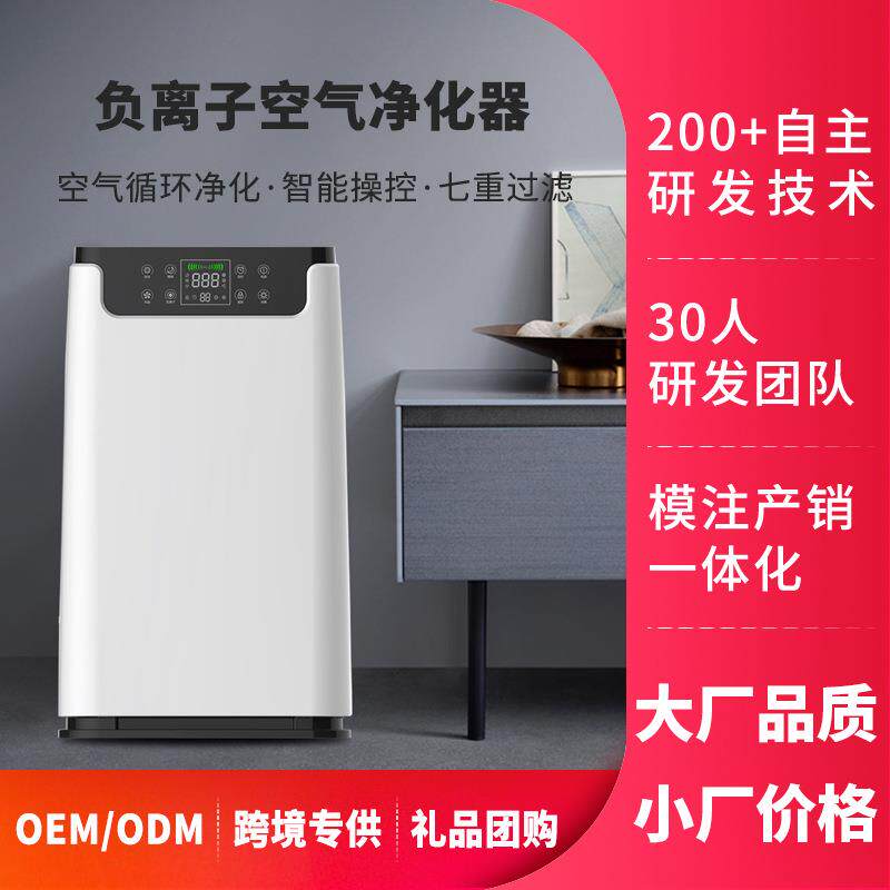 办公室卧室负离子空气净化器家用空气机厂家除甲醛PM2.5