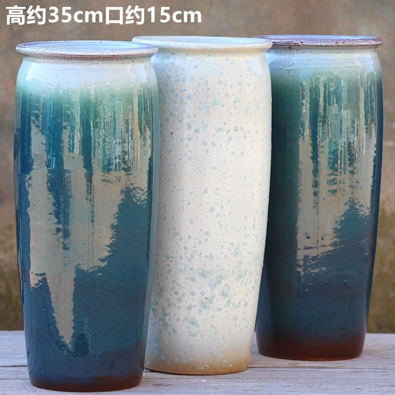 大号九尾狐高花盆家用高款垂丝茉莉多肉花盆陶瓷S悬崖老桩粗陶直